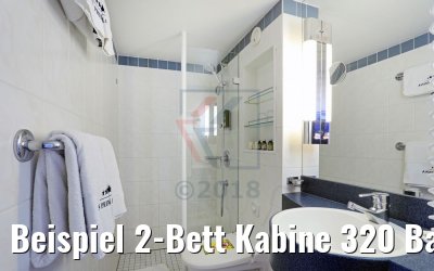 Beispiel 2-Bett Kabine 320 Bad Promenadendeck MS Primadonna