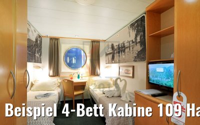 Beispiel 4-Bett Kabine 109 Hauptdeck MS Primadonna