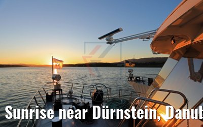 Sunrise near Dürnstein, Danube, aboard MS Primadonna
