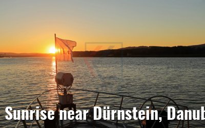 Sunrise near Dürnstein, Danube, aboard MS Primadonna