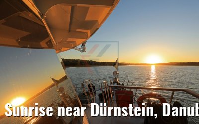 Sunrise near Dürnstein, Danube, aboard MS Primadonna
