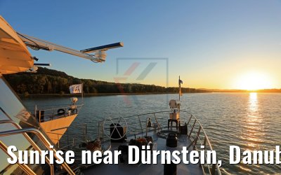 Sunrise near Dürnstein, Danube, aboard MS Primadonna