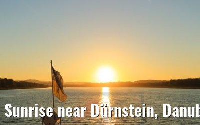 Sunrise near Dürnstein, Danube, aboard MS Primadonna