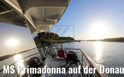 MS Primadonna auf der Donau abends