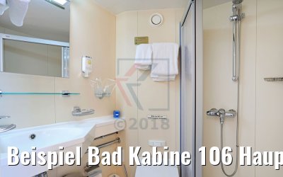 Beispiel Bad Kabine 106 Hauptdeck getrennte Betten MS Rousse Prestige