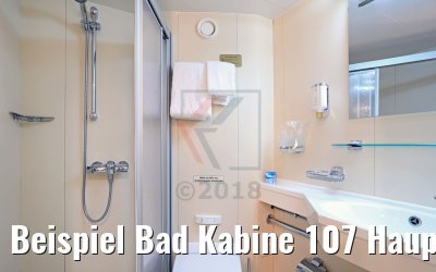 Beispiel Bad Kabine 107 Hauptdeck getrennte Betten MS Rousse Prestige