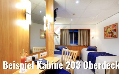 Beispiel Kabine 203 Oberdeck getrennte Betten MS Rousse Prestige
