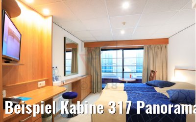 Beispiel Kabine 317 Panoramadeck Doppelbett MS Rousse Prestige
