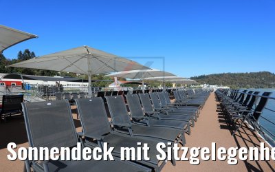 Sonnendeck mit Sitzgelegenheiten MS Rousse Prestige