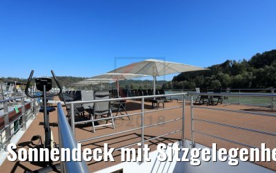Sonnendeck mit Sitzgelegenheiten MS Rousse Prestige