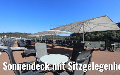 Sonnendeck mit Sitzgelegenheiten MS Rousse Prestige