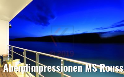 Abendimpressionen MS Rousse Prestige von Bratislava kommend 02.05.2019