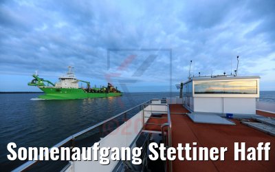 Sonnenaufgang Stettiner Haff MS Sans Souci 07.10.2020