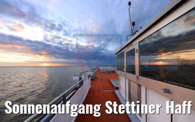 Sonnenaufgang Stettiner Haff MS Sans Souci 07.10.2020