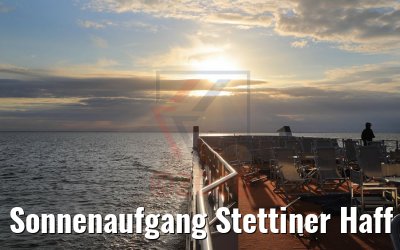 Sonnenaufgang Stettiner Haff MS Sans Souci 07.10.2020