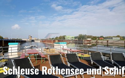 Schleuse Rothensee und Schiffshebewerk Rothensee MS Saxonia