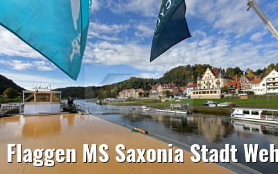 Flaggen MS Saxonia Stadt Wehlen 19.10.2016