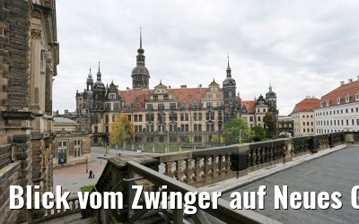 Blick vom Zwinger auf Neues Grünes Gewölbe und Hausmannsturm Dresden 20.10.2016