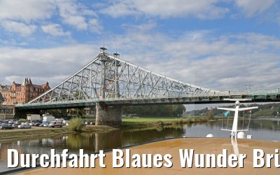 Durchfahrt Blaues Wunder Brücke Dresden 20.10.2016