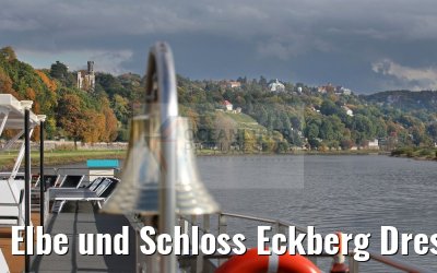 Elbe und Schloss Eckberg Dresden von MS Saxonia 20.10.2016