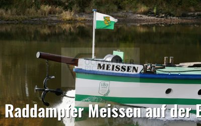 Raddampfer Meissen auf der Elbe bei Obervogelgesang 20.10.2016