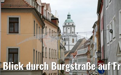 Blick durch Burgstraße auf Frauenkirche Meissen 21.10.2016
