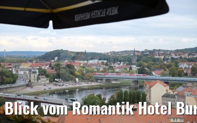 Blick vom Romantik Hotel Burgkeller Meissen auf Stadt 21.10.2016