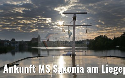 Ankunft MS Saxonia am Liegeplatz Brandenburg 23.10.2016