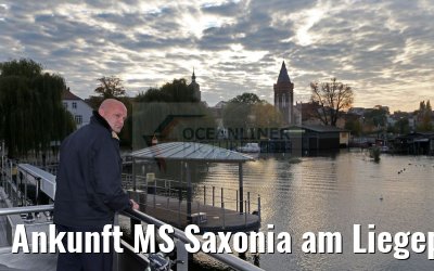Ankunft MS Saxonia am Liegeplatz Brandenburg 23.10.2016