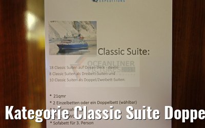 Kategorie Classic Suite Doppelbett MS Sea Spirit
