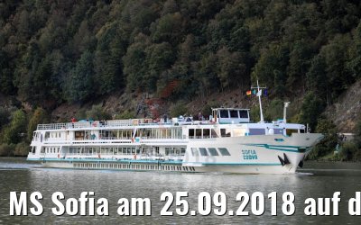 MS Sofia am 25.09.2018 auf der Donau