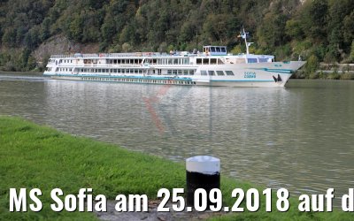 MS Sofia am 25.09.2018 auf der Donau