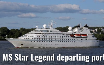 MS Star Legend departing port of Hamburg 31. July 2015