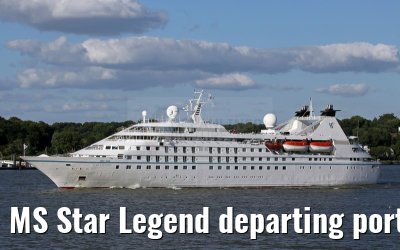 MS Star Legend departing port of Hamburg 31. July 2015