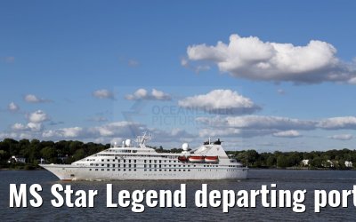 MS Star Legend departing port of Hamburg 31. July 2015