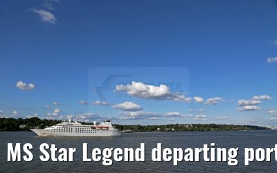 MS Star Legend departing port of Hamburg 31. July 2015