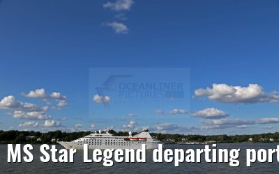 MS Star Legend departing port of Hamburg 31. July 2015
