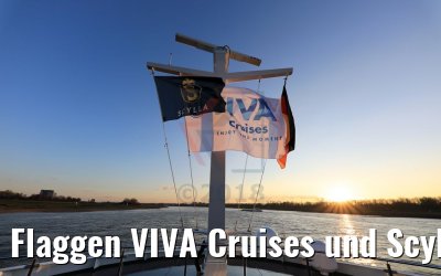 Flaggen VIVA Cruises und Scylla MS Swiss Tiara