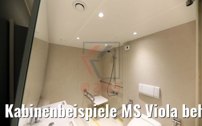 Kabinenbeispiele MS Viola behindertengerecht Bad eine Tür mittleres Deck
