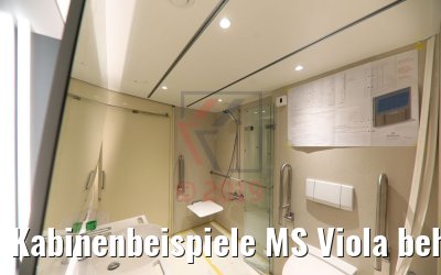 Kabinenbeispiele MS Viola behindertengerecht Bad zwei Türen mittleres Deck