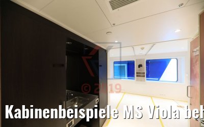 Kabinenbeispiele MS Viola behindertengerecht mit Waschtisch mittleres Deck