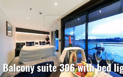 Balcony suite 306 with bed light VIVA Moments