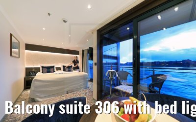 Balcony suite 306 with bed light VIVA Moments