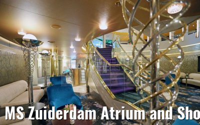 MS Zuiderdam Atrium and Shore Excursions