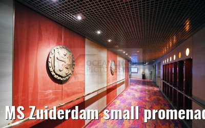 MS Zuiderdam small promenade near Screening Room