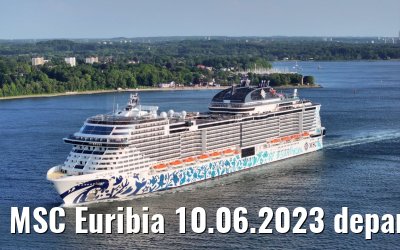 MSC Euribia 10.06.2023 departure port of Kiel