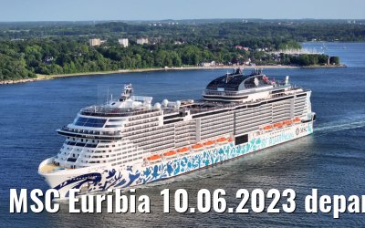 MSC Euribia 10.06.2023 departure port of Kiel