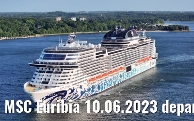 MSC Euribia 10.06.2023 departure port of Kiel