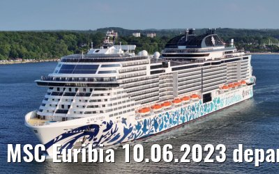 MSC Euribia 10.06.2023 departure port of Kiel