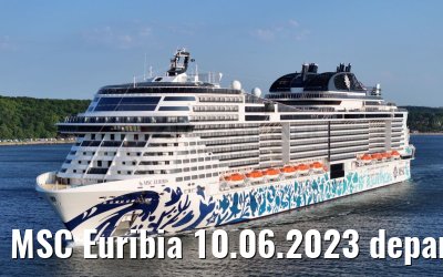 MSC Euribia 10.06.2023 departure port of Kiel